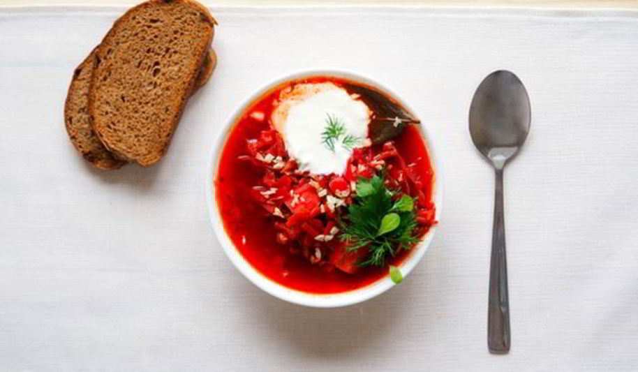 Рецепт холодного борща с хреном