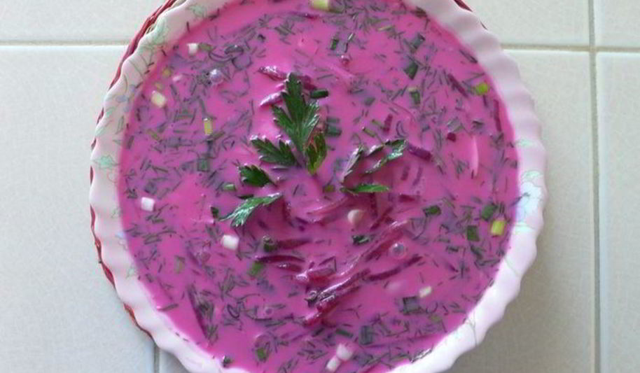 Рецепт холодного литовского борща