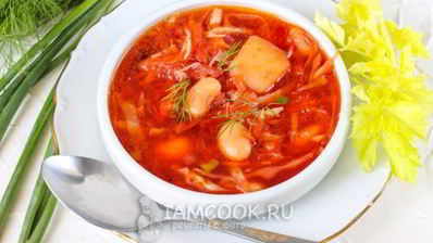 классический постный борщ