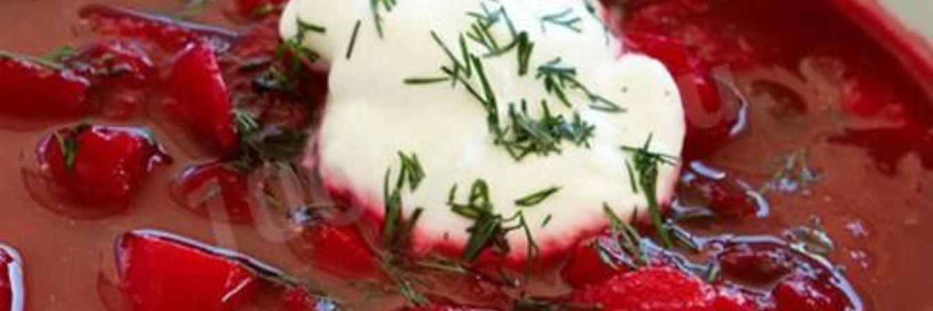 Настоящий украинский борщ с фасолью