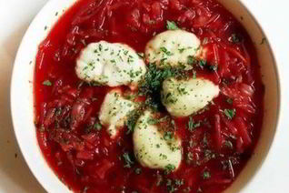 Полтавский борщ с галушками