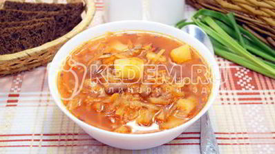 постный борщ с фасолью