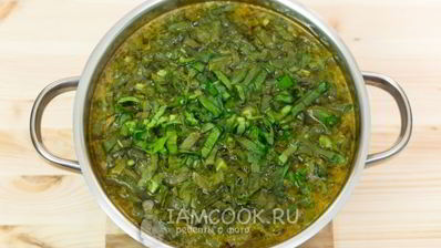 постный зеленый борщ