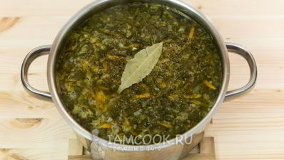 постный зеленый борщ