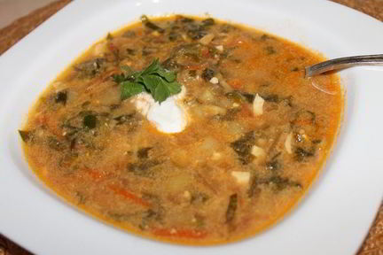 Украинский борщ со щавелем