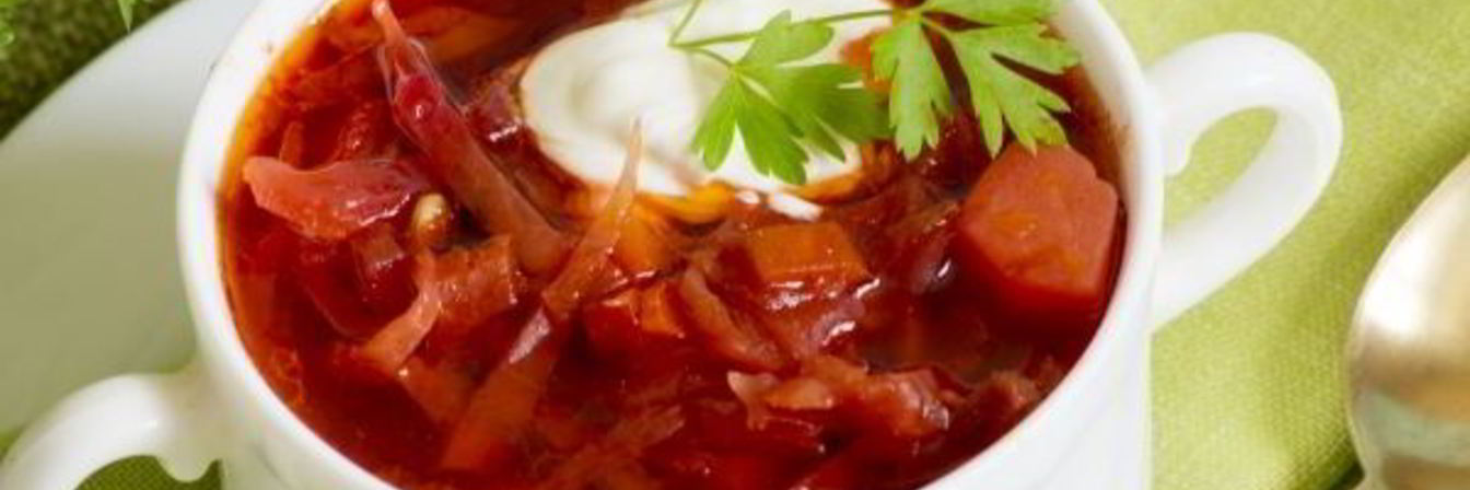 Вегетарианский борщ с семечками