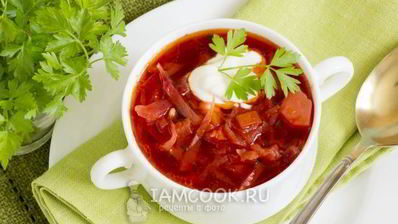 вегетарианский борщ с семечками