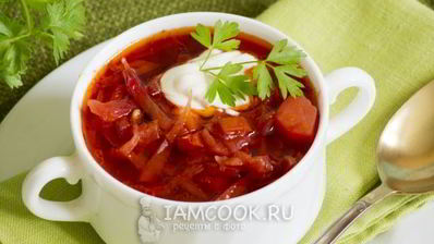 вегетарианский борщ с семечками