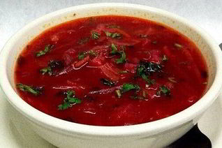 Вкуснейший украинский борщ с копченым салом