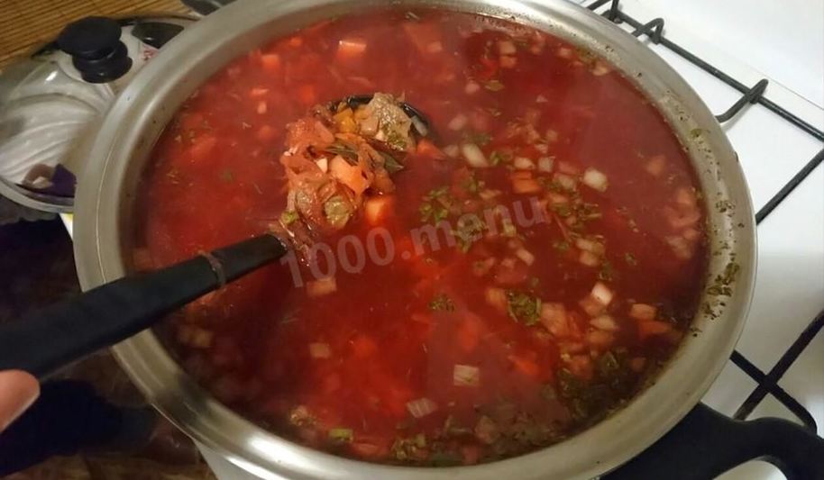 Рецепт вкусного борща на пару в сковороде вок