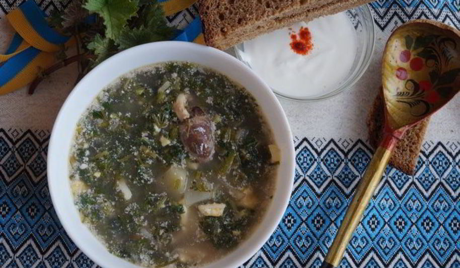Рецепт зеленого борща с крапивой
