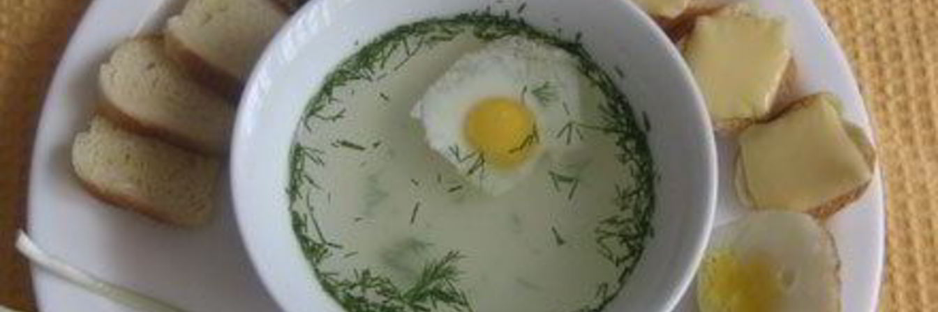 Бульон с гренками