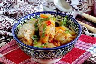 Голубцы с гречкой в бульоне