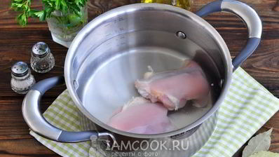 грибной суп на курином бульоне