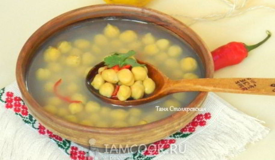 Рецепт нутового супа на курином бульоне