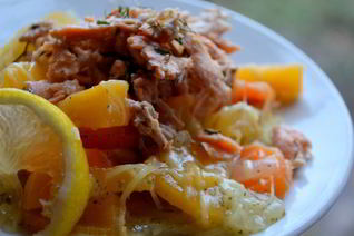 Овощное рагу на рыбном бульоне