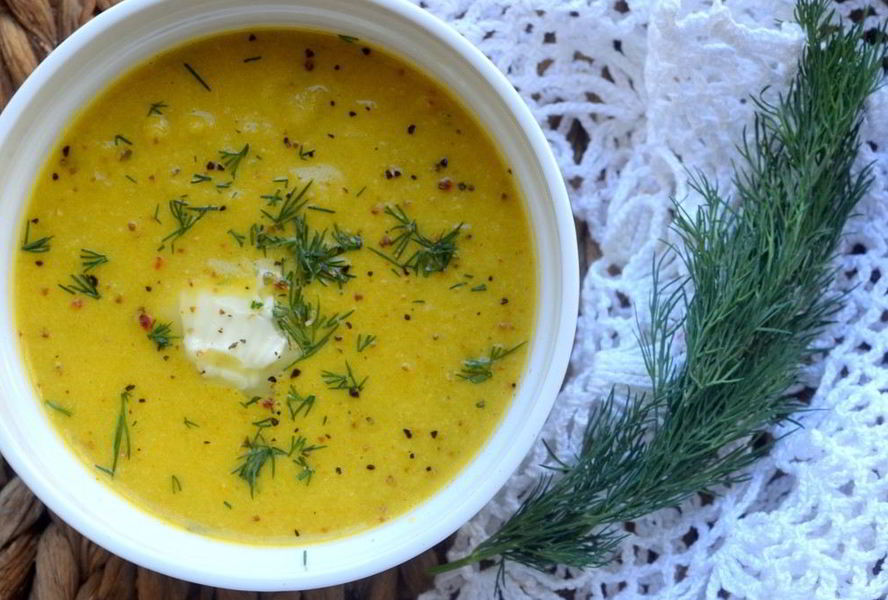Овощной крем-суп на курином бульоне