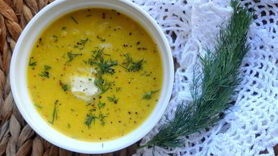 овощной крем-суп на курином бульоне