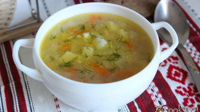 перловый суп на курином бульоне