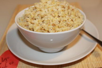 Пшеничная каша на курином бульоне