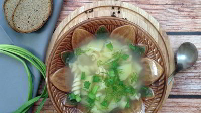 суп на курином бульоне