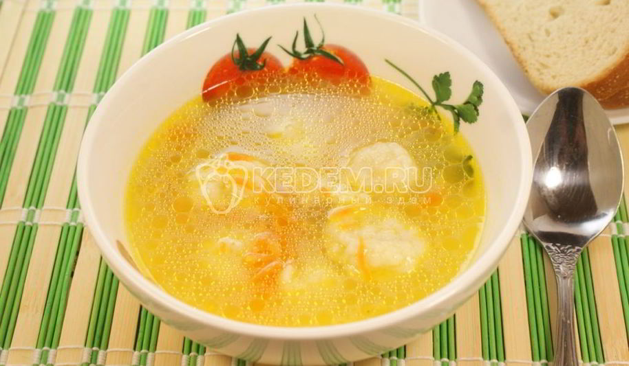 Рецепт супа с клецками на курином бульоне