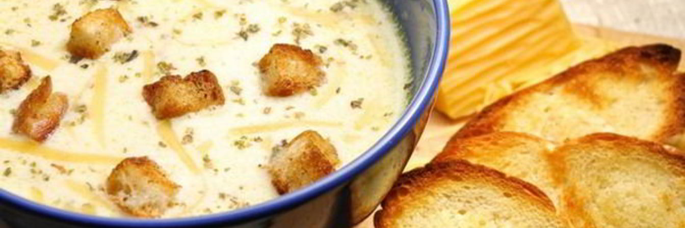 Быстрый суп из плавленых сырков и окорока