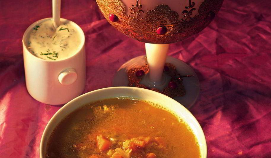 Рецепт чечевичного супа с мятным йогуртом