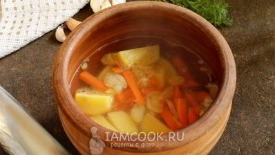 чесночный суп в духовке