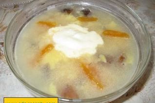 Фруктовый сладкий суп из сухофруктов и яблокок