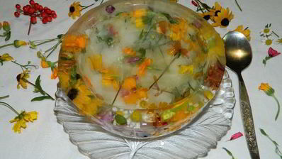 арбузный гаспачо в ледяной тарелке