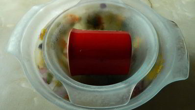 арбузный гаспачо в ледяной тарелке