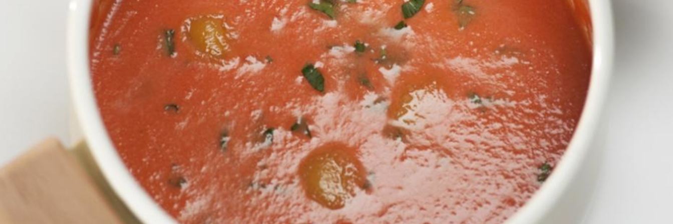 Гаспачо с апельсиновым льдом