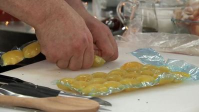 гаспачо с апельсиновым льдом