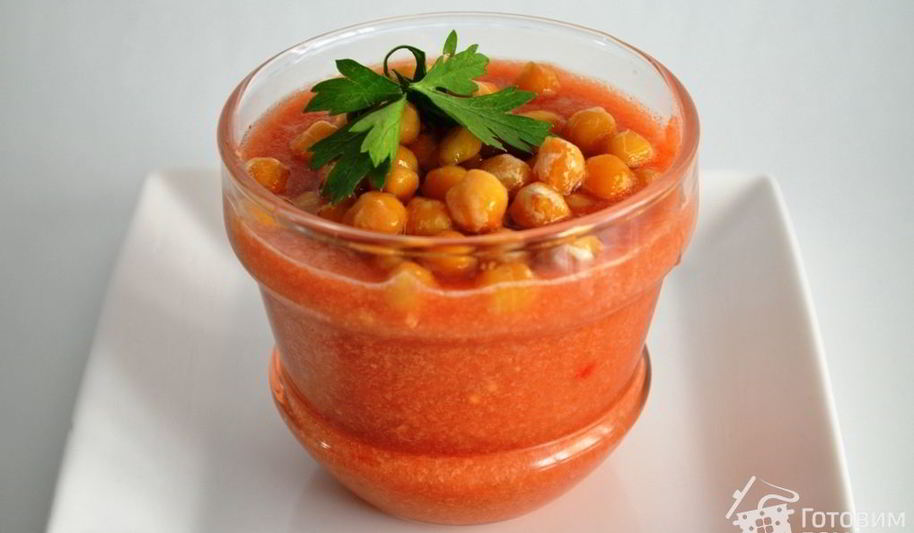 Рецепт гаспачо с нутом
