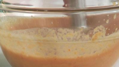 гаспачо с пшеничными чипсами