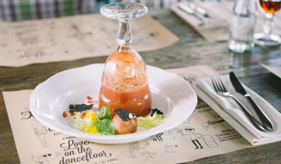 Рецепт гаспачо с сорбетом из томатов