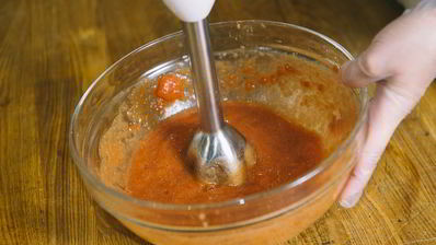 гаспачо с сорбетом из томатов