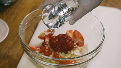 гаспачо с сорбетом из томатов