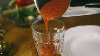 гаспачо с сорбетом из томатов