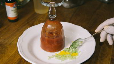 гаспачо с сорбетом из томатов