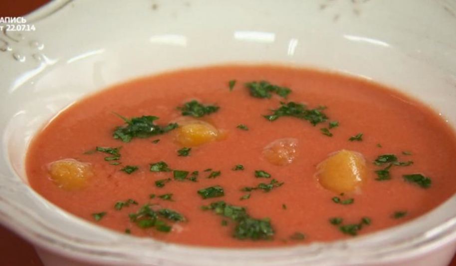 Рецепт супа гаспачо с апельсиновым льдом
