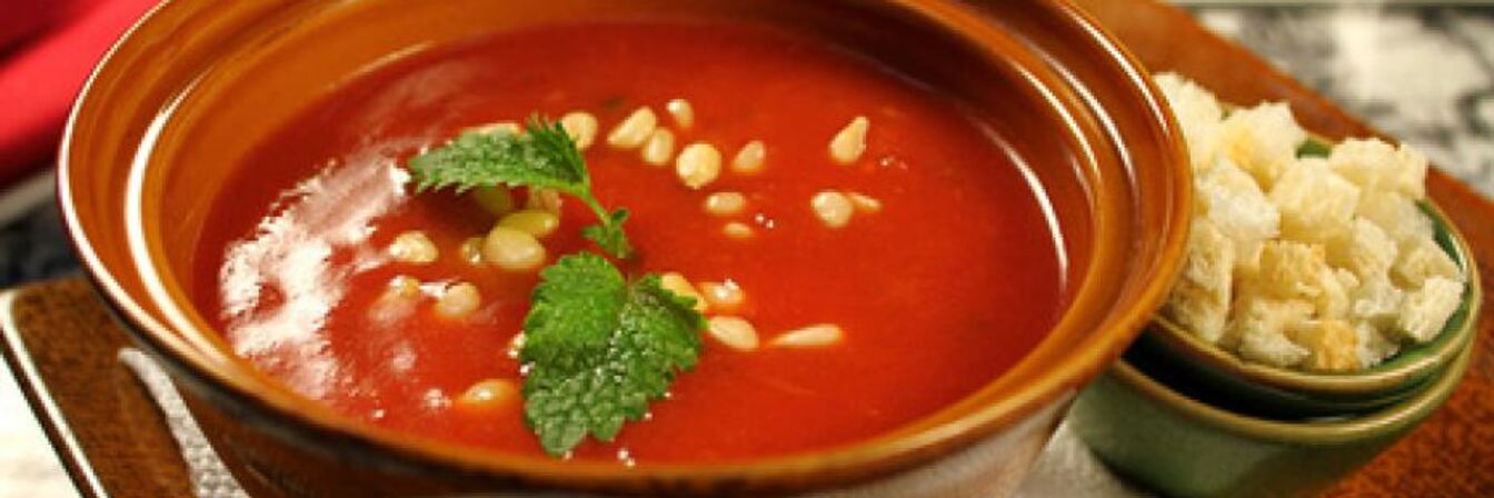 Суп Гаспачо с кедровыми орешками