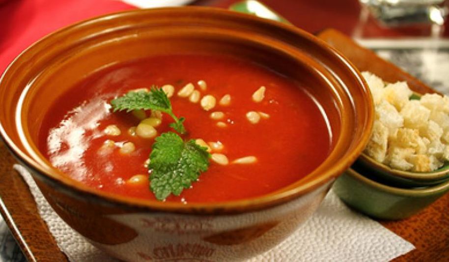 Рецепт супа гаспачо с кедровыми орешками