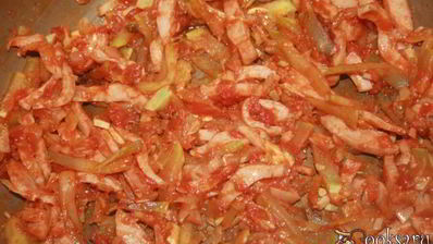 гороховый суп на баранине с кабачком и сарделькой