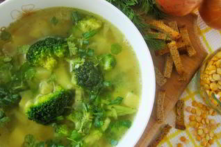 Гороховый суп с брокколи