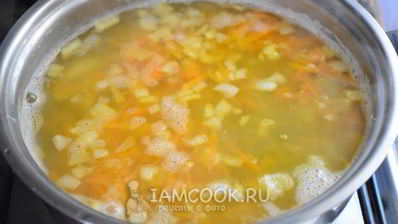 гороховый суп с фрикадельками