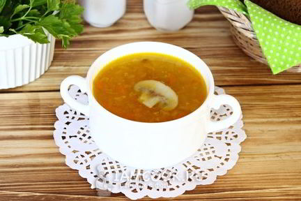 Гороховый суп с грибами