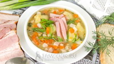 гороховый суп с копченой грудинкой