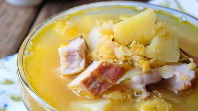 гороховый суп с копченой курицей